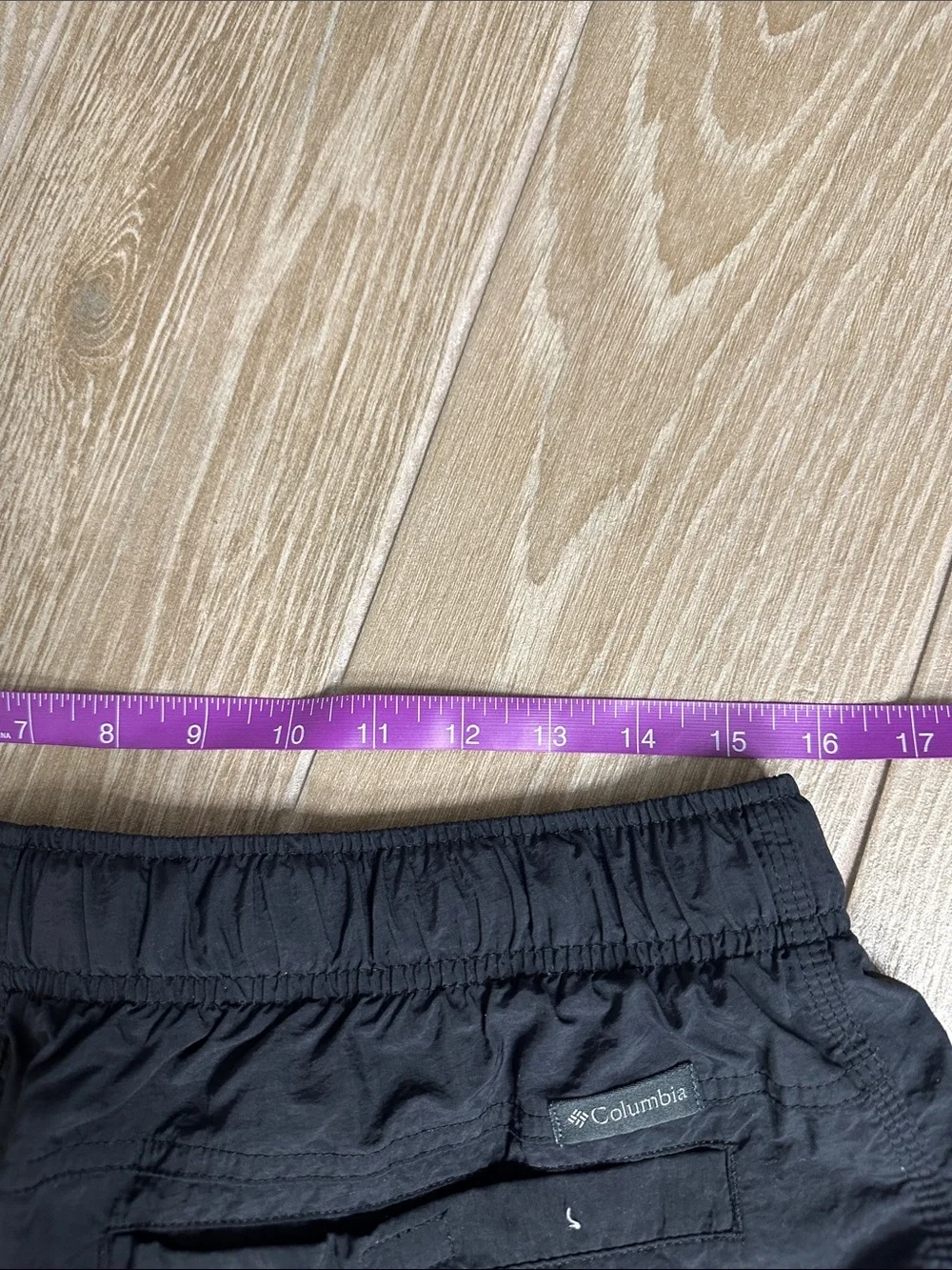 Columbia Black Cargo Swim Shorts with Elastic Waist
